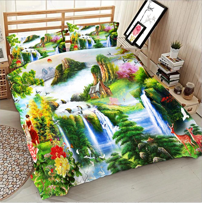 3D Landscape Oil Painting Landscape 3d effect photo bed linen can be customized photo pattern
3D Landscape Oil Painting Landscape 3d effect photo bed linen can be customized photo pattern