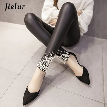 Jielur 2019 Winter New PU Faux Leather Leggings Fashion Rivets Lace Push up Female Leggins Warm High Street Women Leggings S-XXL
Jielur 2019 Winter New PU Faux Leather Leggings Fashion Rivets Lace Push up Female Leggins Warm High Street Women Leggings S-XXL