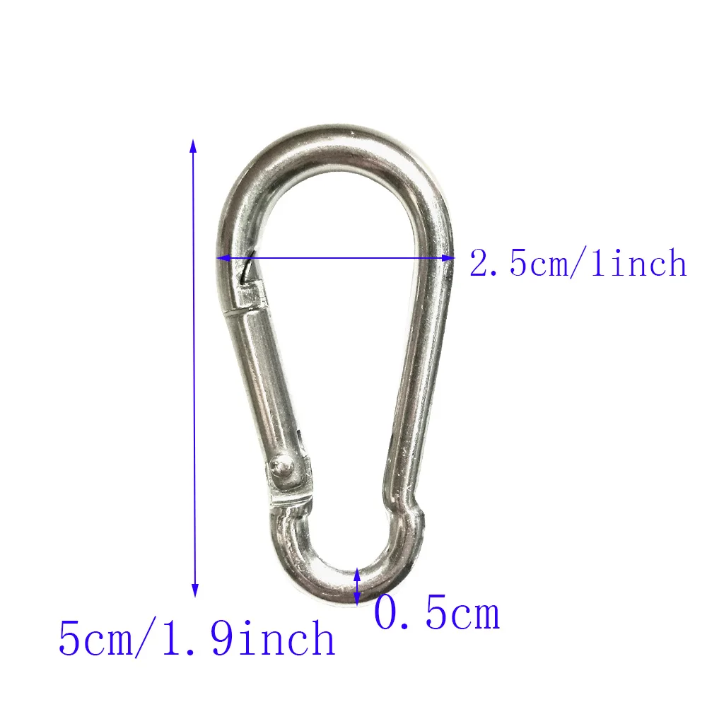 Description Picture 3 of itemScuba Diving 316 Stainless Steel Carabiner Clip Marine Grade Rowing Boats Kayak Snap Hook Spring Spring Snap