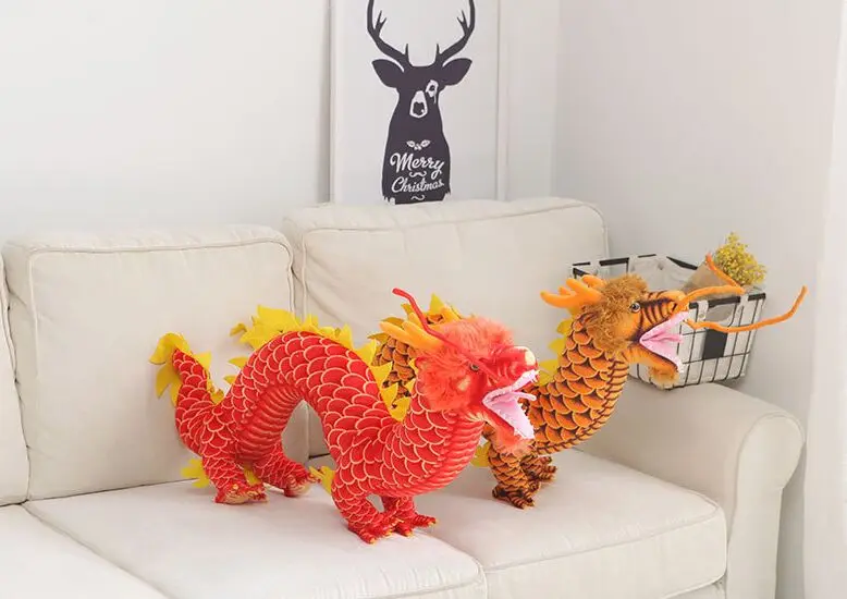Фото Большой новый плюшевый симулятор китайский дракон игрушка один кусок Дракон