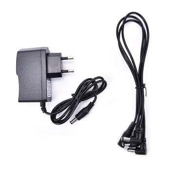

Hot Sale 9V DC 1A Guitar Effects Power Supply/ Source Adapter, Power Cord/Leads 3 Daisy Way Chain Cable Fot Fonte Pedal