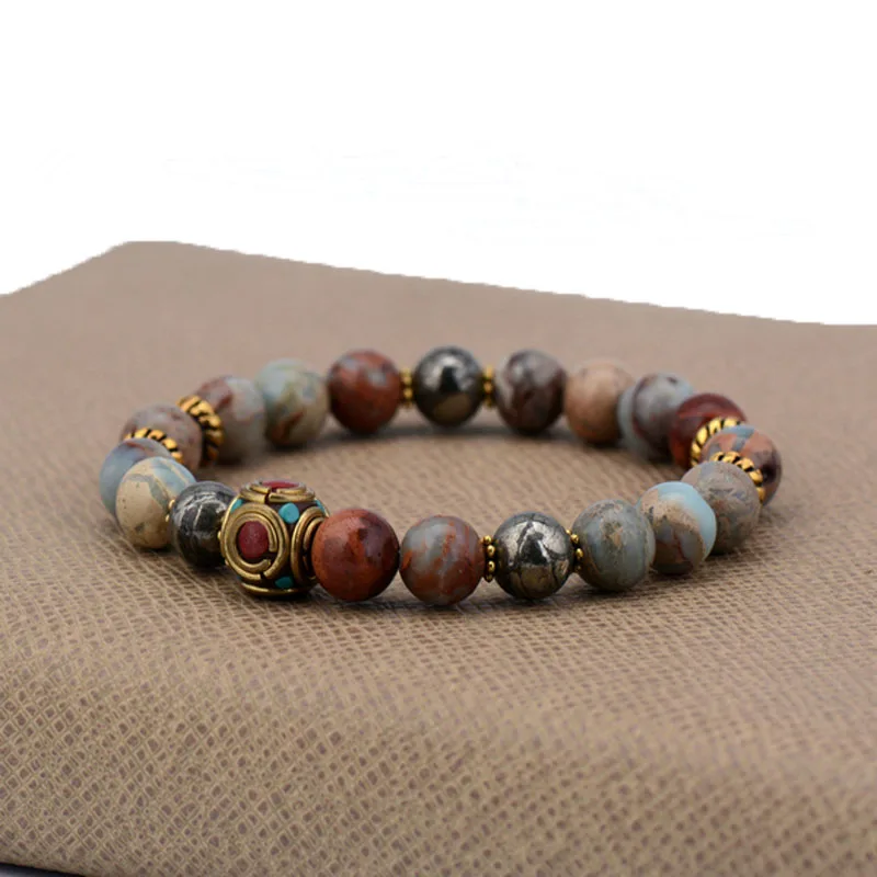 8MM Bohemia Bracelet Natural Stones Pyrite Charm Bracelets Semi Precious Stone Elastic Stretch Bangles for Love Women Present
8MM Bohemia Bracelet Natural Stones Pyrite Charm Bracelets Semi Precious Stone Elastic Stretch Bangles for Love Women Present