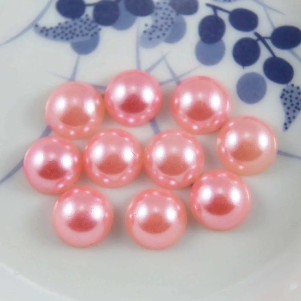 

100 pcs/bag 10mm loose Flat back pearl acryl half ball Garment//Wedding/Clothes/Nail Art Phone Decoration