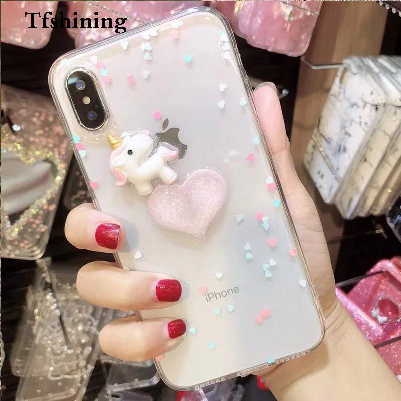 Tfshining Bling Love Glitter Crystal Phone Case For iphone XS MAX XR X 6 6S 7 8 Plus Clear 3D Cartoon Unicorn Silicon Cover Case
Tfshining Bling Love Glitter Crystal Phone Case For iphone XS MAX XR X 6 6S 7 8 Plus Clear 3D Cartoon Unicorn Silicon Cover Case
