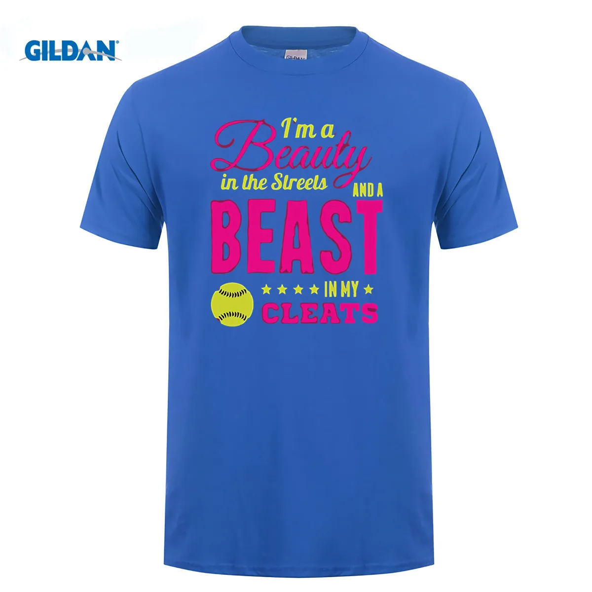 

Im A Beauty In The Streets And Beast Cleats Softball T-Shirt
