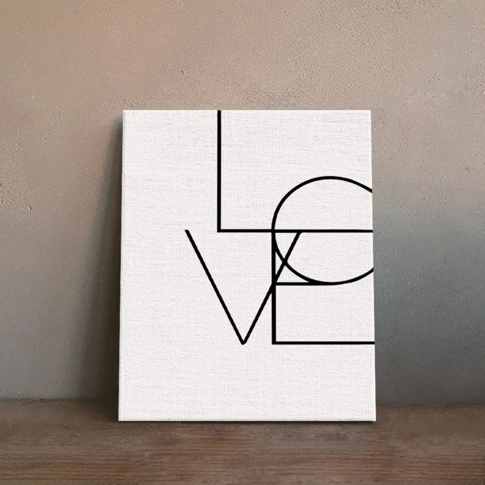 Image Hot Sale! Creative Love Live Simply Unframed Fashionable Simple Style Inkjet Oil Canvas Painting Ink Painting Poster Wall Art