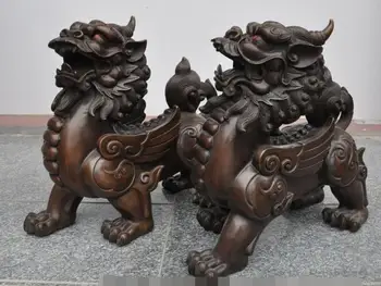 WBY voge gem S6457 15"Chinese Fengshui Bronze Guardian Beast Animal PiXiu kylin Unicorn Statue Pair
WBY voge gem S6457 15"Chinese Fengshui Bronze Guardian Beast Animal PiXiu kylin Unicorn Statue Pair