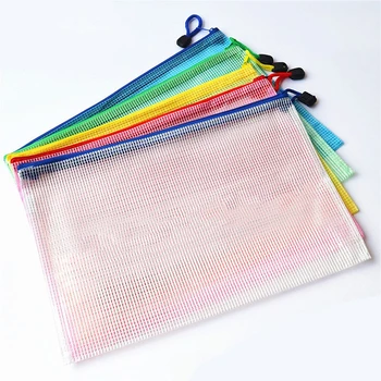Transparent Mesh Zipper Bag PVC File Folder Waterproof Storage Bag Organizer Stationery Office School Supplies Random Color
Transparent Mesh Zipper Bag PVC File Folder Waterproof Storage Bag Organizer Stationery Office School Supplies Random Color