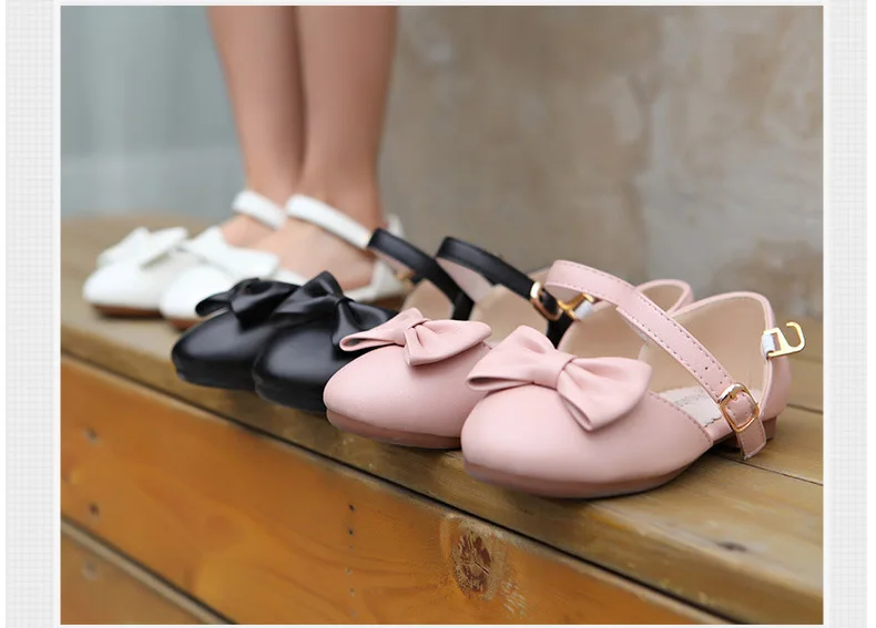 Фото Обувь для девочек обувь с бантом детский корейский стиль одежда принцессы
