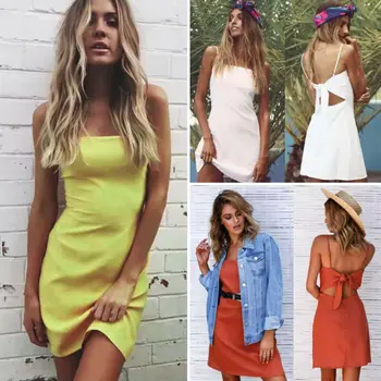 New Women Ladies Fashion Casual Summer Dress Short Solid Sleeveless Dress Cocktail Party Beach Dresses Sundress
New Women Ladies Fashion Casual Summer Dress Short Solid Sleeveless Dress Cocktail Party Beach Dresses Sundress