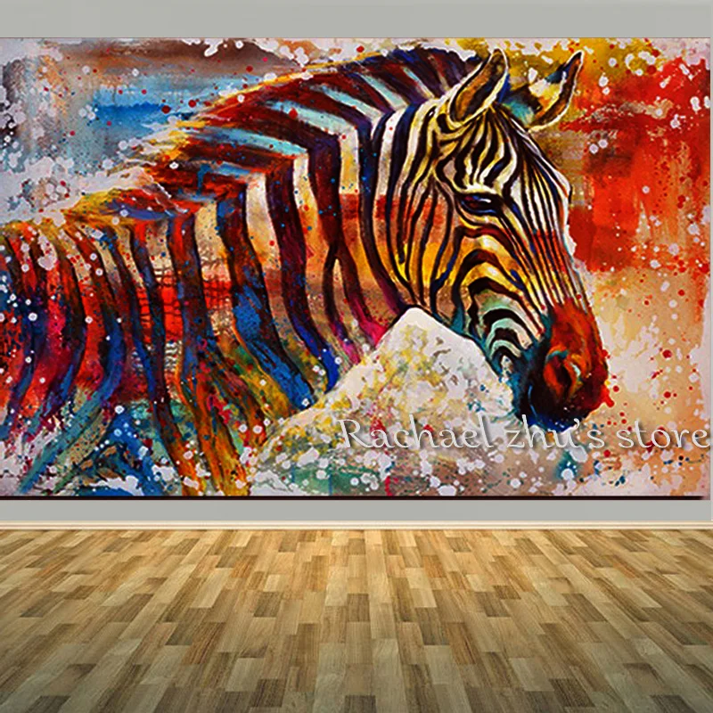 Large Handpainted Modern Abstract Colorful Zebra Oil Painting On Canvas Zebra Animal Art Wall Picture For Living Room Home Decor
Large Handpainted Modern Abstract Colorful Zebra Oil Painting On Canvas Zebra Animal Art Wall Picture For Living Room Home Decor
