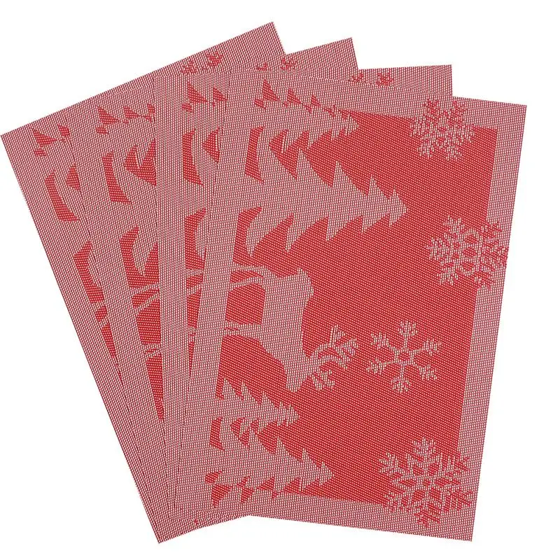 Set of 4 PVC Christams Deer and Tree Placemats for Dining Table Runner Linens place mat in Kitchen Accessories Cup Wine mat
Set of 4 PVC Christams Deer and Tree Placemats for Dining Table Runner Linens place mat in Kitchen Accessories Cup Wine mat