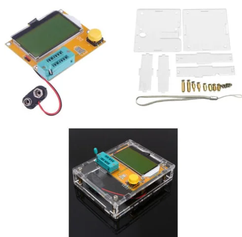 LCR-T4 Mega328 M328 Triode Capacitance ESR Meter MOS PNP Tester LCD Display Module+case
LCR-T4 Mega328 M328 Triode Capacitance ESR Meter MOS PNP Tester LCD Display Module+case