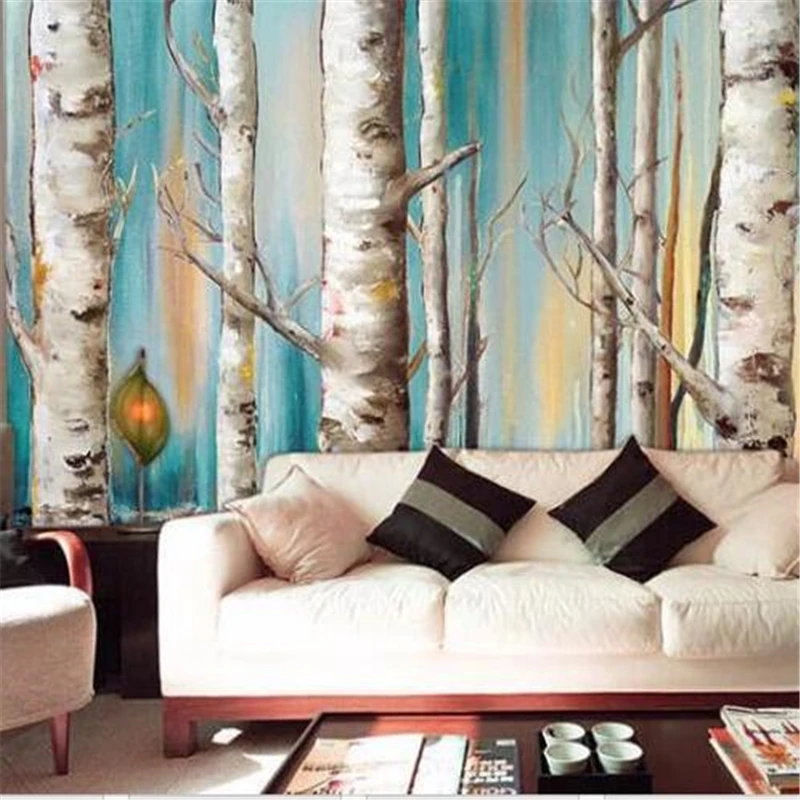 beibehang Custom 3d wallpaper picture European retro hand-painted birch forest landscape oil painting wall living room 3d murals
beibehang Custom 3d wallpaper picture European retro hand-painted birch forest landscape oil painting wall living room 3d murals