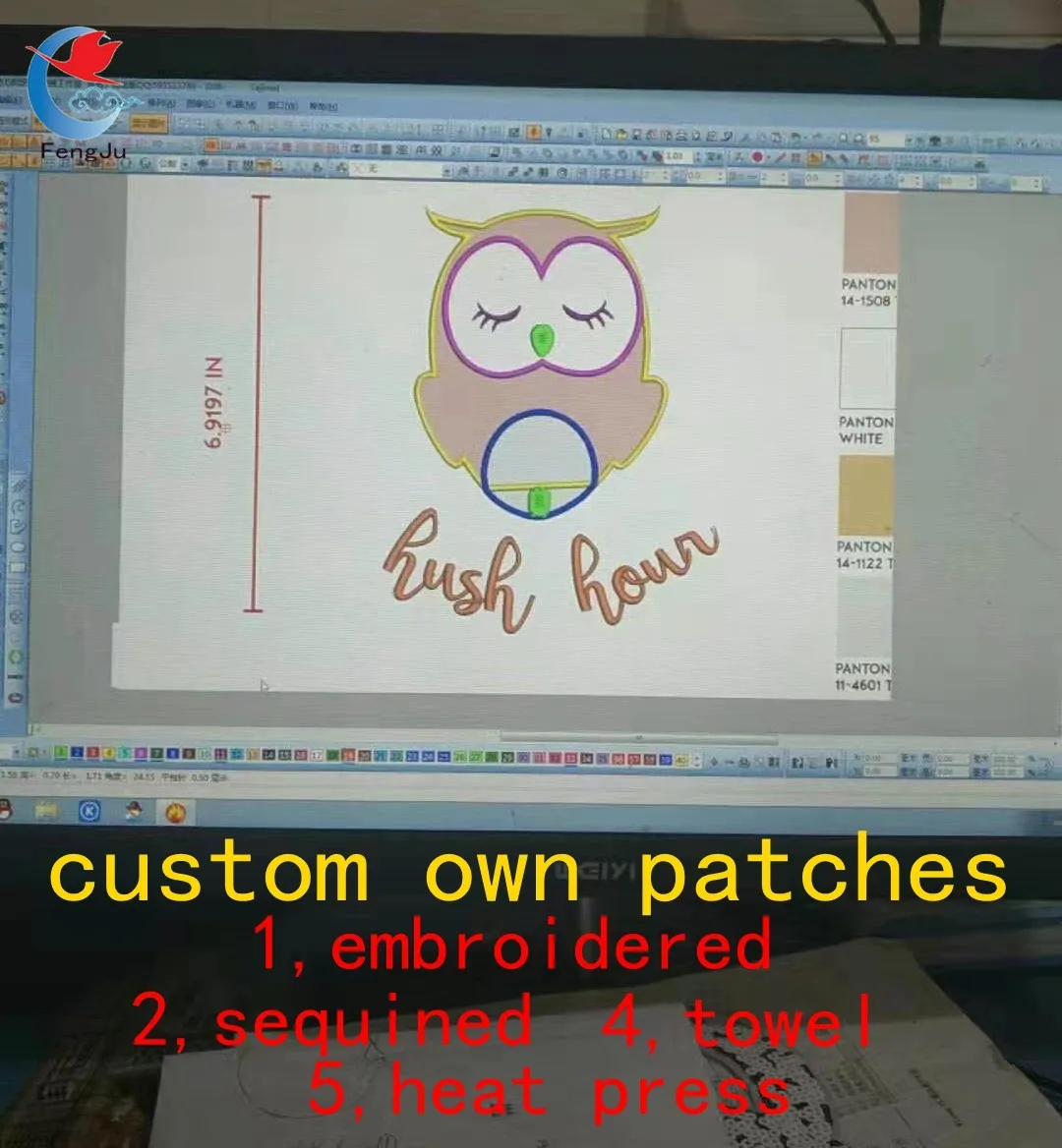 FengJu Custom Embroidered/sequined/towl/hot press your Logo Patch Custom Patches Iron on Clothing Patch with Appliqued Fabric
FengJu Custom Embroidered/sequined/towl/hot press your Logo Patch Custom Patches Iron on Clothing Patch with Appliqued Fabric