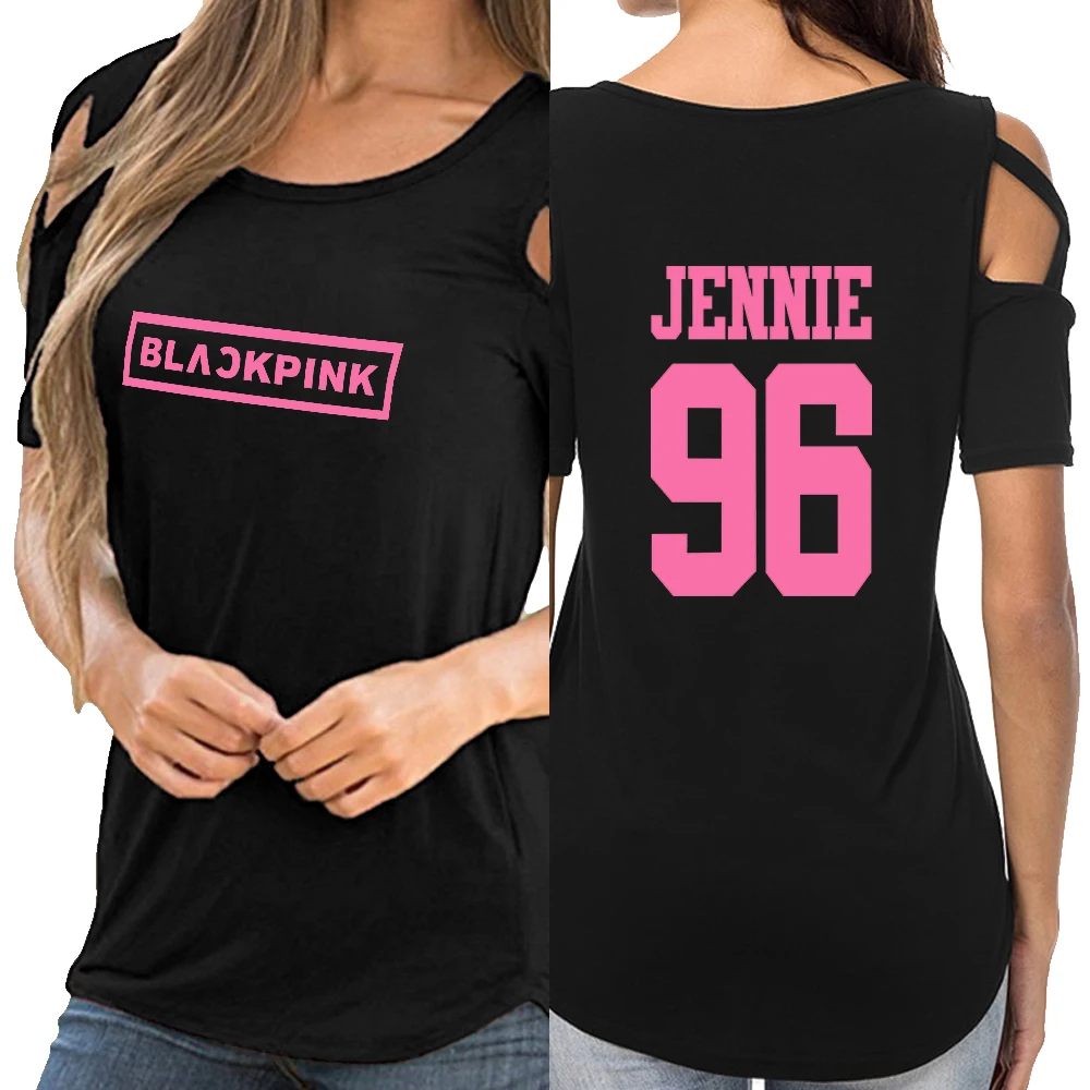 Blackpink Kpop Fashion Printed Off Shoulder T-shirts Women Summer Short Sleeve Tshirts 2019 Casual Streetwear Hollow Tops
Blackpink Kpop Fashion Printed Off Shoulder T-shirts Women Summer Short Sleeve Tshirts 2019 Casual Streetwear Hollow Tops