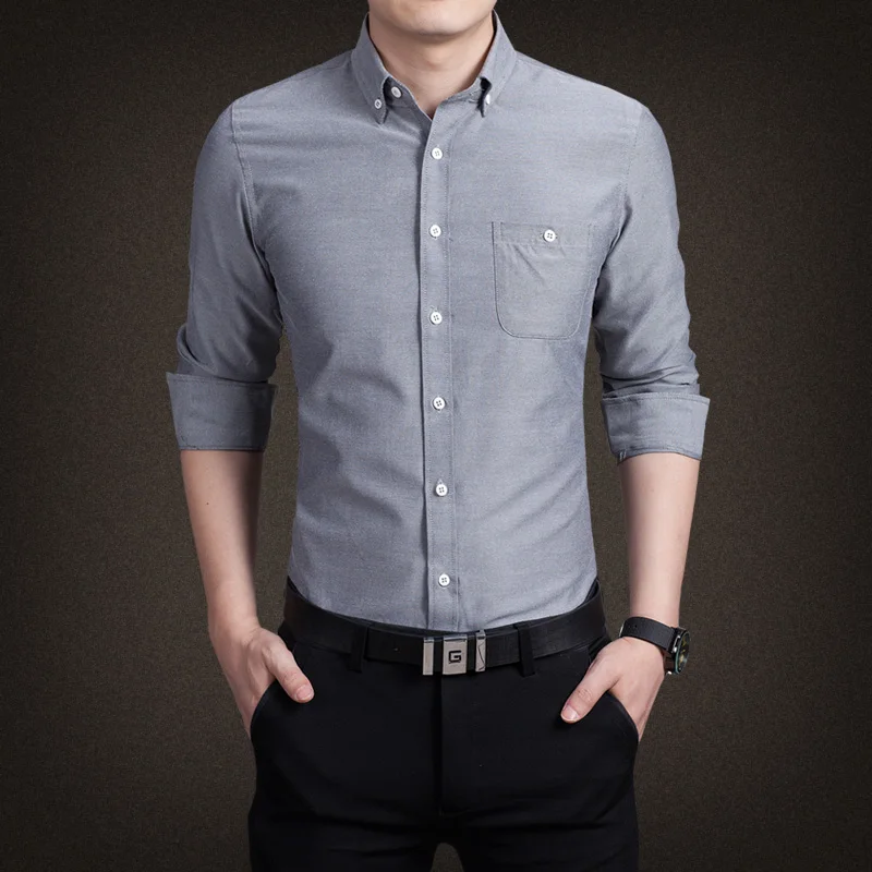 New 2019 Men's Fashion Boutique Pure Color Cotton Slender Leisure Business Long Sleeve Shirts / Male Large Size Casual Shirts
New 2019 Men's Fashion Boutique Pure Color Cotton Slender Leisure Business Long Sleeve Shirts / Male Large Size Casual Shirts