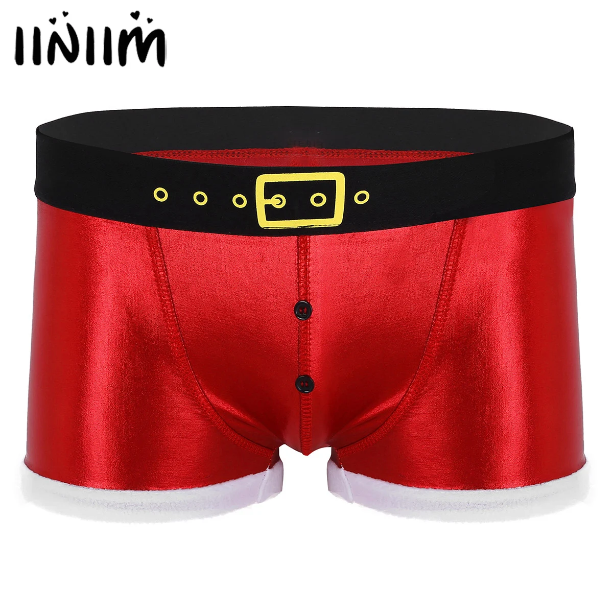 iiniim Novelty Mens Underwear Faux Leather Printed Belt Pattern Christmas Party Santa Claus Costume Boxer Shorts Male Fun Gifts
iiniim Novelty Mens Underwear Faux Leather Printed Belt Pattern Christmas Party Santa Claus Costume Boxer Shorts Male Fun Gifts