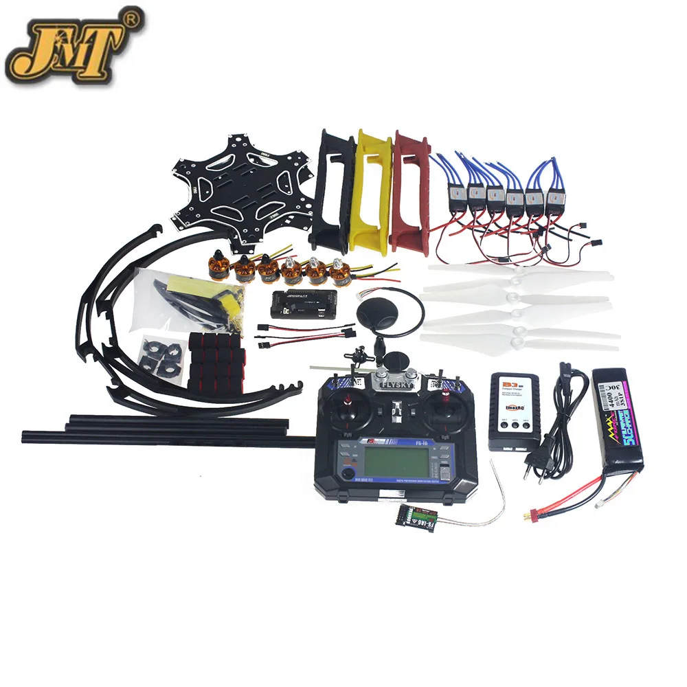 JMT Full Set RC Drone MultiCopter 6-axle Aircraft Kit F550 Hexa-Rotor Air Frame GPS APM2.8 Flight Control Flysky FS-i6
JMT Full Set RC Drone MultiCopter 6-axle Aircraft Kit F550 Hexa-Rotor Air Frame GPS APM2.8 Flight Control Flysky FS-i6
