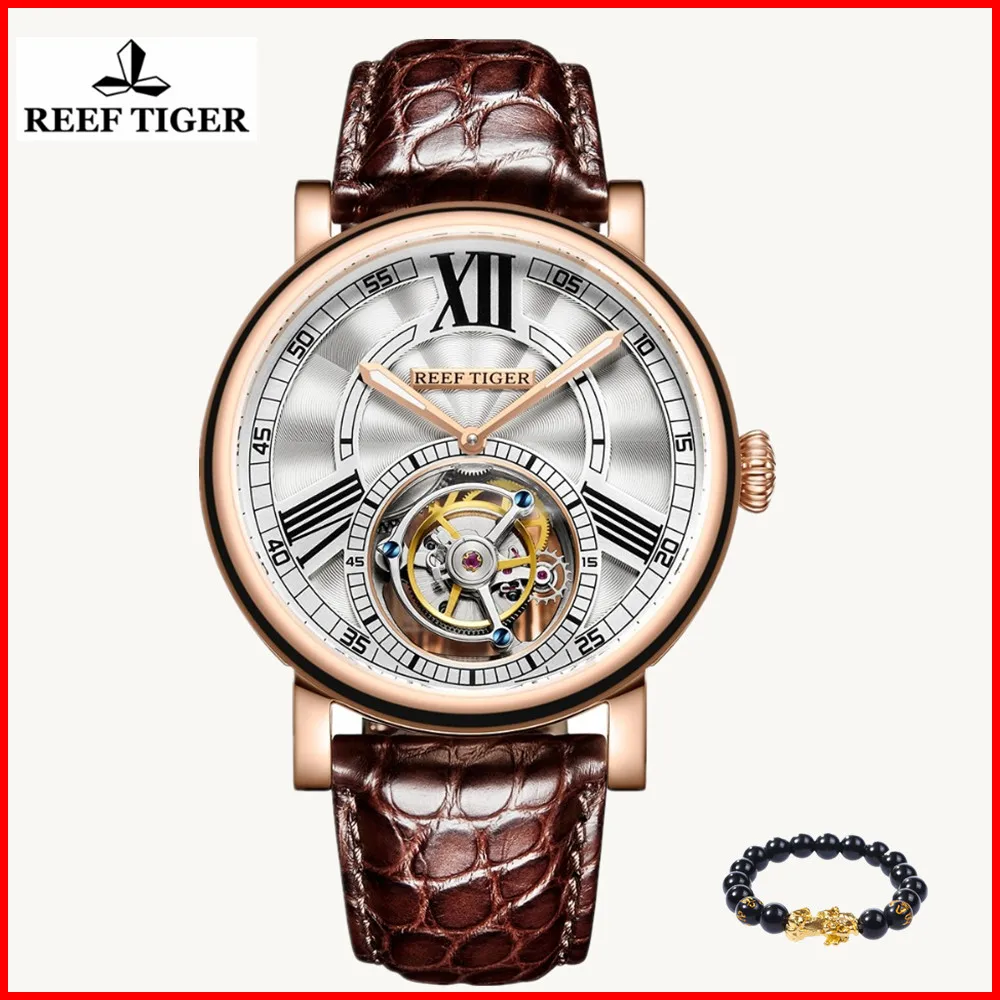 Reef Tiger Brand Casual Watches Men Alligator Leather Sports Waterproof Tourbillon Automatic Mechanical Watch Relogio Masculino
Reef Tiger Brand Casual Watches Men Alligator Leather Sports Waterproof Tourbillon Automatic Mechanical Watch Relogio Masculino