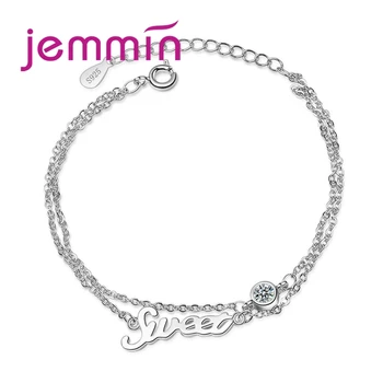 Women Classic Letter Design Fashion Hand Chains For Sale 925 Sterling Silver Double chains Bracelets Bangles For Wedding
Women Classic Letter Design Fashion Hand Chains For Sale 925 Sterling Silver Double chains Bracelets Bangles For Wedding