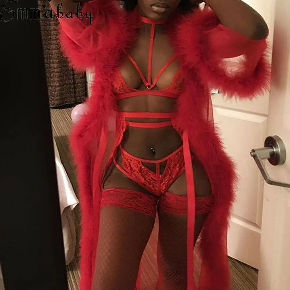Women Lace Mesh Feather Patchwork Sleepwear Robes Sexy Lingerie Nightwear Babydoll Sleepwear Robe Lady Loose Long Sleeve Robes
Women Lace Mesh Feather Patchwork Sleepwear Robes Sexy Lingerie Nightwear Babydoll Sleepwear Robe Lady Loose Long Sleeve Robes
