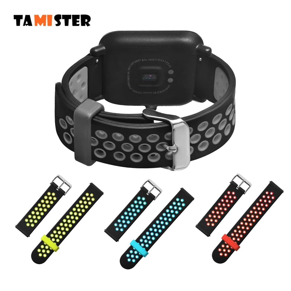 

TAMISTER 20mm Bracelet for Amazfit Strap Silicone Belt for Xiaomi Huami Amazfit Bip Youth Smart Watch Replacement Straps