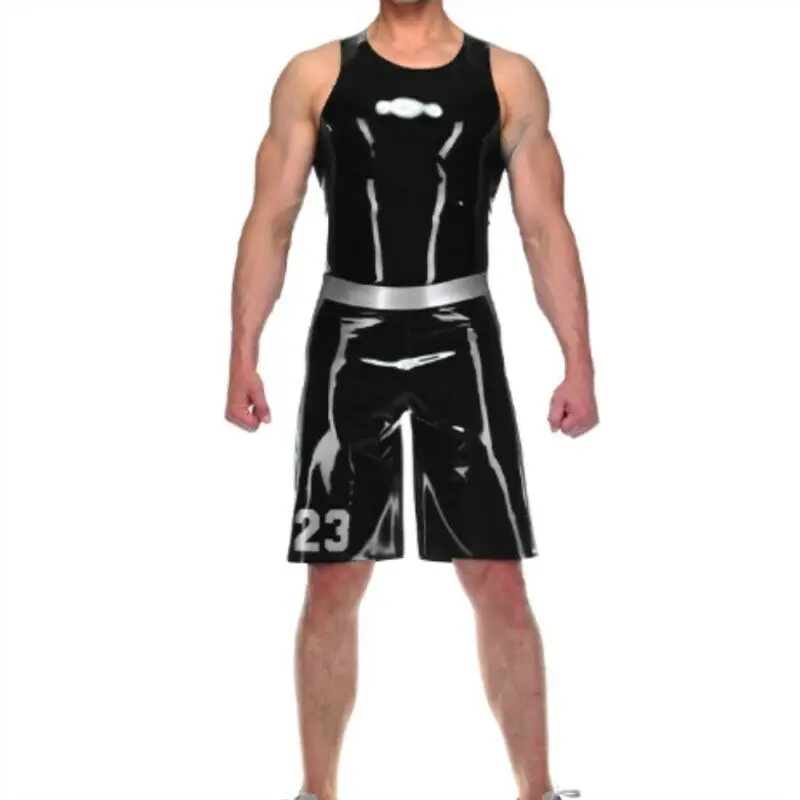 New Latex Gummi Uniform Sleeveless Catsuit Suit Sports Bodysuit 0.4mm S-XXL | Тематическая одежда и униформа