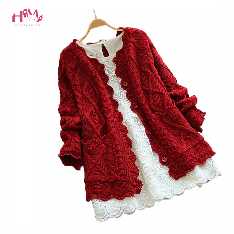 Mori Girl Style Sweet Vintage Cardigan Spring Autumn Women Solid Color Sweater Knitted Cotton Twist Fashion Casual Red Sweaters
Mori Girl Style Sweet Vintage Cardigan Spring Autumn Women Solid Color Sweater Knitted Cotton Twist Fashion Casual Red Sweaters
