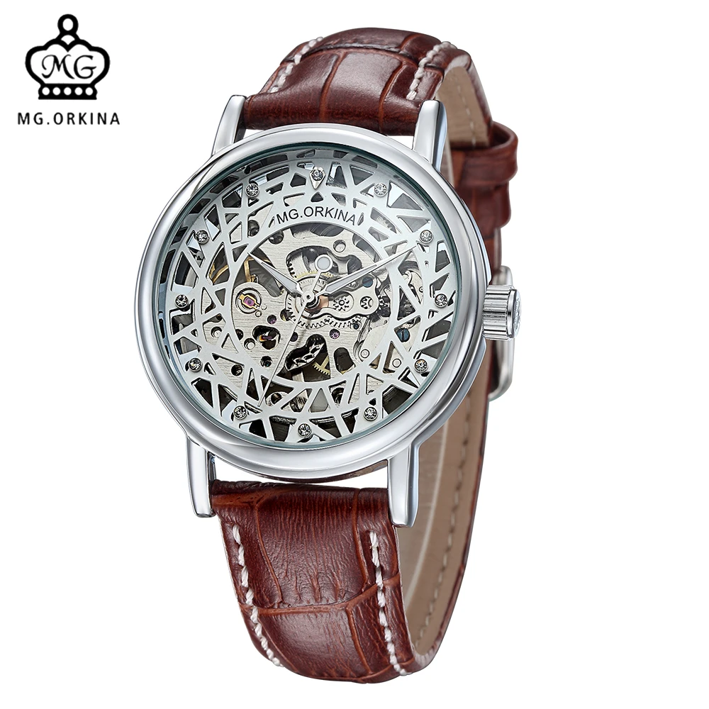 MG.ORKINA Bling Rhinestone Hand Winding Mechanical Ladies Wristwatch Wrist Watches Men Women With Gift Box 40MM Case
MG.ORKINA Bling Rhinestone Hand Winding Mechanical Ladies Wristwatch Wrist Watches Men Women With Gift Box 40MM Case