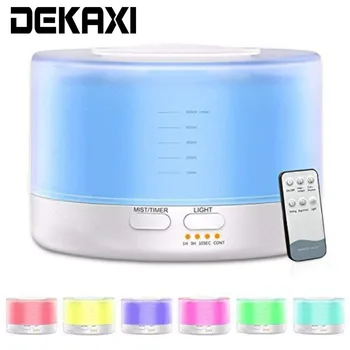 DEKAXI 500ml Ultrasonic Air Humidifier Essential Oil Diffusers Led Light Mist Maker Aromatherapy Purifier With Remote Control
DEKAXI 500ml Ultrasonic Air Humidifier Essential Oil Diffusers Led Light Mist Maker Aromatherapy Purifier With Remote Control