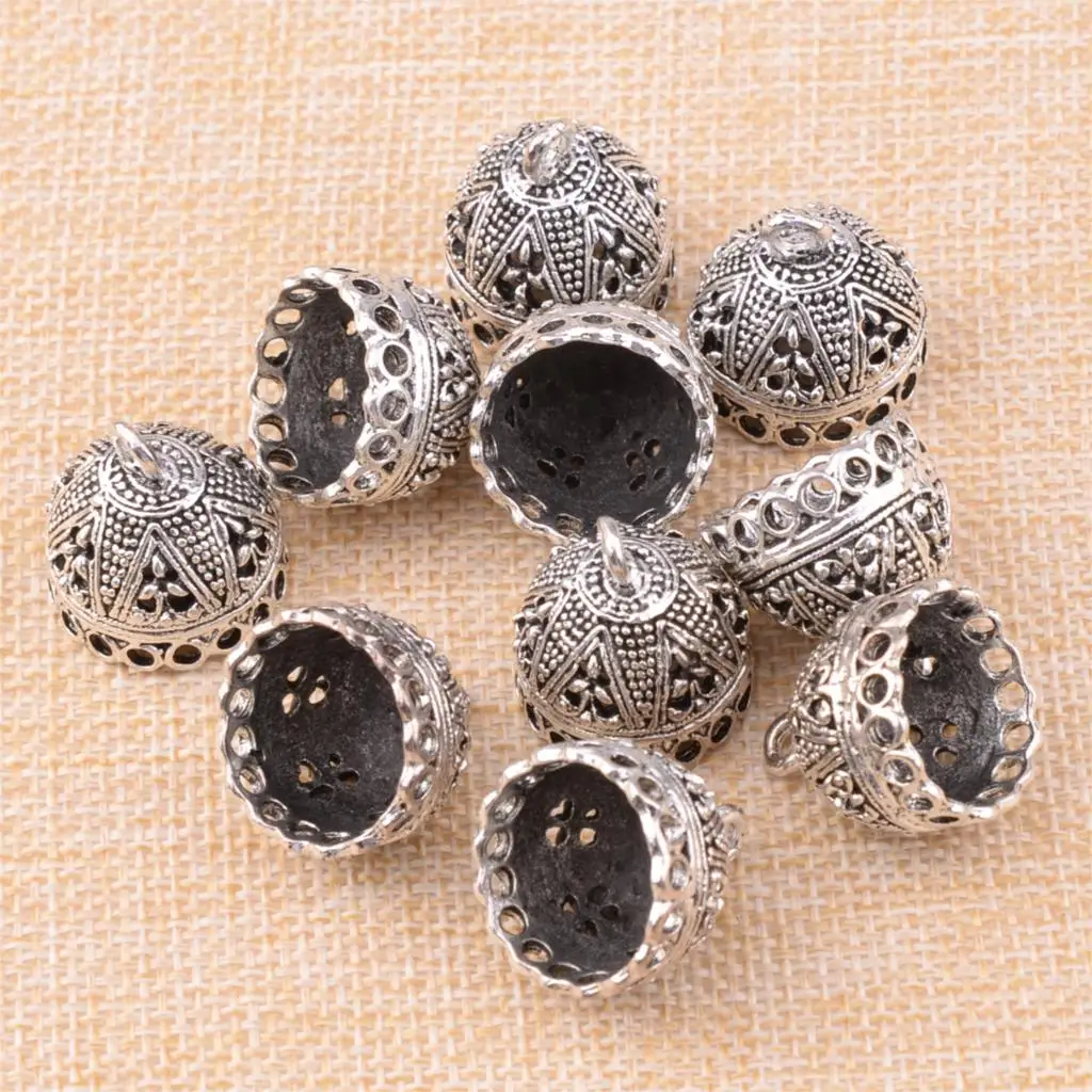 10pcs Antique Silver Bell Shape DIY Findings Tassel End Caps Beads Stopper Jewelry Making Connector Charms Pendants
10pcs Antique Silver Bell Shape DIY Findings Tassel End Caps Beads Stopper Jewelry Making Connector Charms Pendants