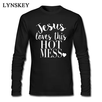 2017 Winter Jesus Loves This Hot Mess Men T Shirt Long Sleeve Crew Neck Tops Tees Letter Print Christian Black
2017 Winter Jesus Loves This Hot Mess Men T Shirt Long Sleeve Crew Neck Tops Tees Letter Print Christian Black