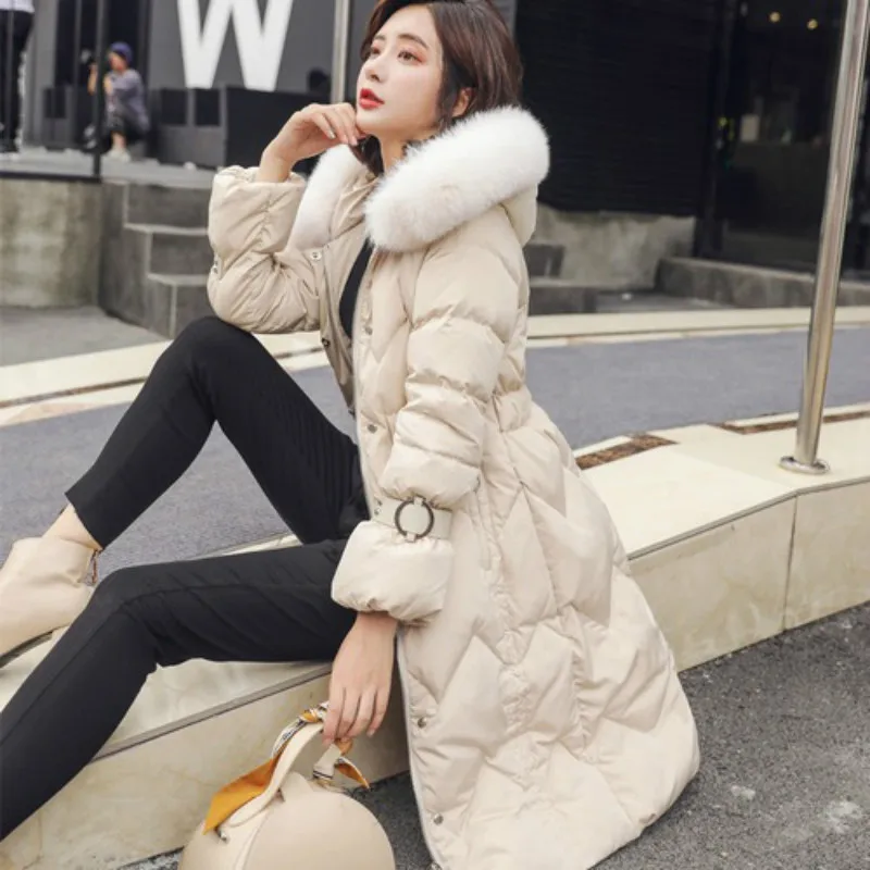 2018 Women Autumn Thick Bread Cotton Down Jacket Female Hooded Long Parka Coat Slim Elegant Overcoat Manteau Femme Hiver
2018 Women Autumn Thick Bread Cotton Down Jacket Female Hooded Long Parka Coat Slim Elegant Overcoat Manteau Femme Hiver