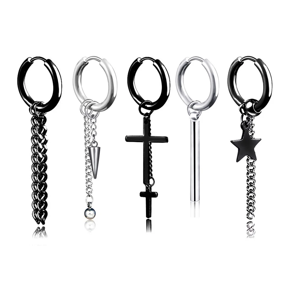 1 Piece Men Cross Stars Pendant Punk Round Cartilage Stainless Steel Earring For Men Piercing Stud Earrings For Women
1 Piece Men Cross Stars Pendant Punk Round Cartilage Stainless Steel Earring For Men Piercing Stud Earrings For Women