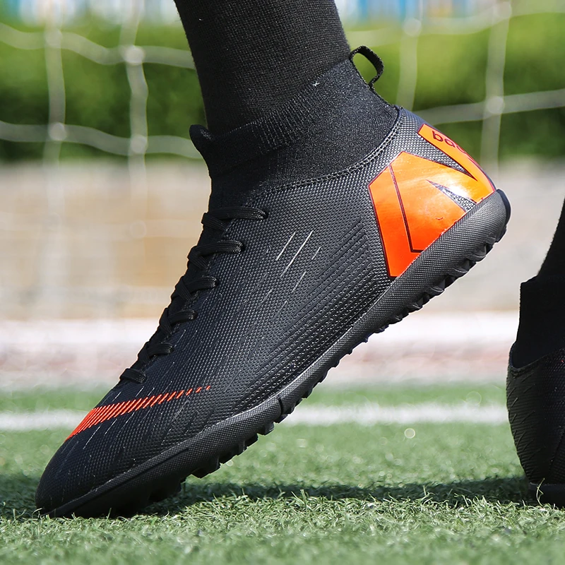 Men's Soccer Cleats High Ankle Football Shoes HTB1qSv7bkL0gK0jSZFxq6xWHVXaI.jpg - Men's Soccer Cleats High Ankle Football Shoes