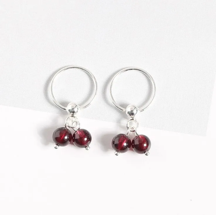 JC Hot Sale Free Shipping S925 Sterling Silver Jewelry Gemstones Women Earrings Cute Garnet Drop Earring Gift for girls
JC Hot Sale Free Shipping S925 Sterling Silver Jewelry Gemstones Women Earrings Cute Garnet Drop Earring Gift for girls