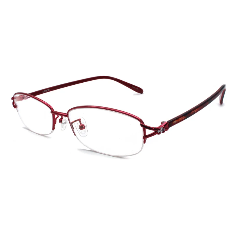 

Reven Jate 3066 Half Rimless Eyeglasses Frame Optical Prescription Semi-Rim Glasses Spectacle Frame For Women's Eyewear Female