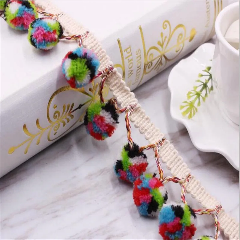 New 1yard Manual Colored hair ball tassel lace Belt DIY Garment accessories accessories fur Ball Lace
New 1yard Manual Colored hair ball tassel lace Belt DIY Garment accessories accessories fur Ball Lace