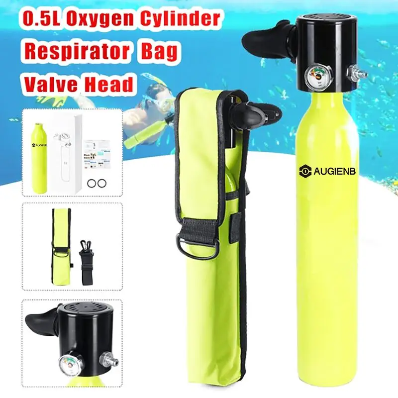 AUGIENB 0.5L Portable Diving Reserve Air Tank Oxygen Cylinder+Respirator Bag+Tank Refill Adapter Swimming & Diving Snorkels
AUGIENB 0.5L Portable Diving Reserve Air Tank Oxygen Cylinder+Respirator Bag+Tank Refill Adapter Swimming & Diving Snorkels