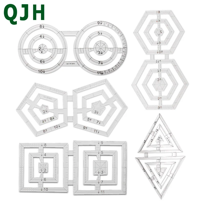 Multi-function Patchwork Ruler Acrylic Material Quilting Sewing Tools Accessories 5 Types Double Rulers For Drawing&Measuring
Multi-function Patchwork Ruler Acrylic Material Quilting Sewing Tools Accessories 5 Types Double Rulers For Drawing&Measuring