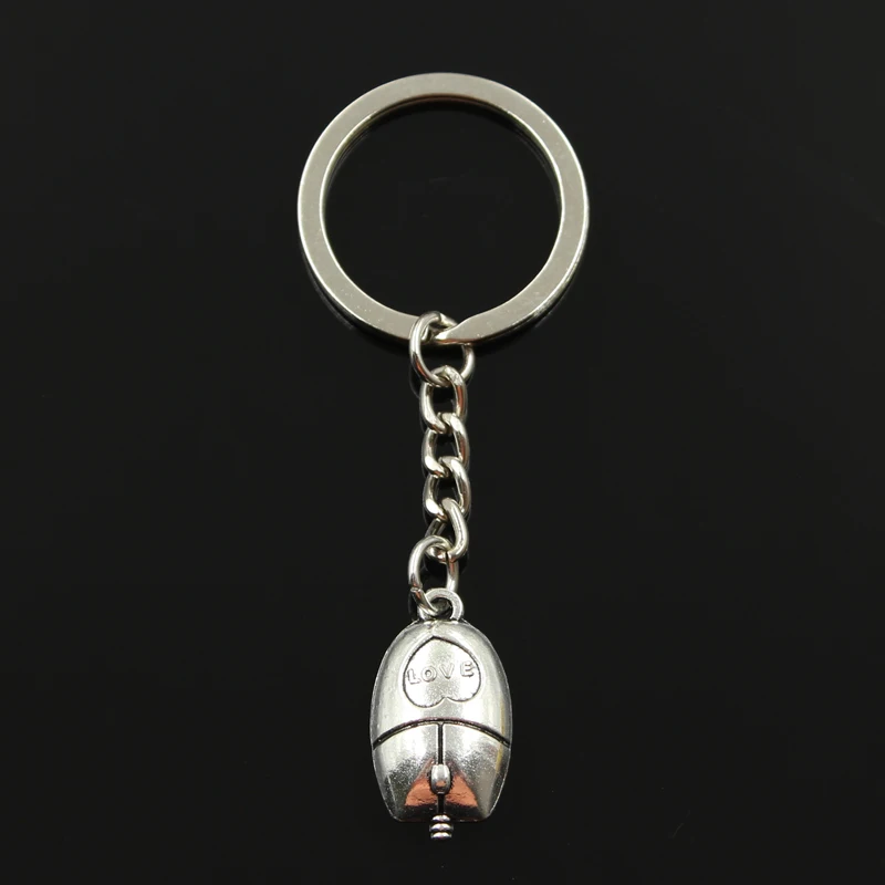 Fashion 30mm Key Ring Metal Key Chain Keychain Jewelry Antique Silver Plated computer mouse 25x14mm Pendant
Fashion 30mm Key Ring Metal Key Chain Keychain Jewelry Antique Silver Plated computer mouse 25x14mm Pendant
