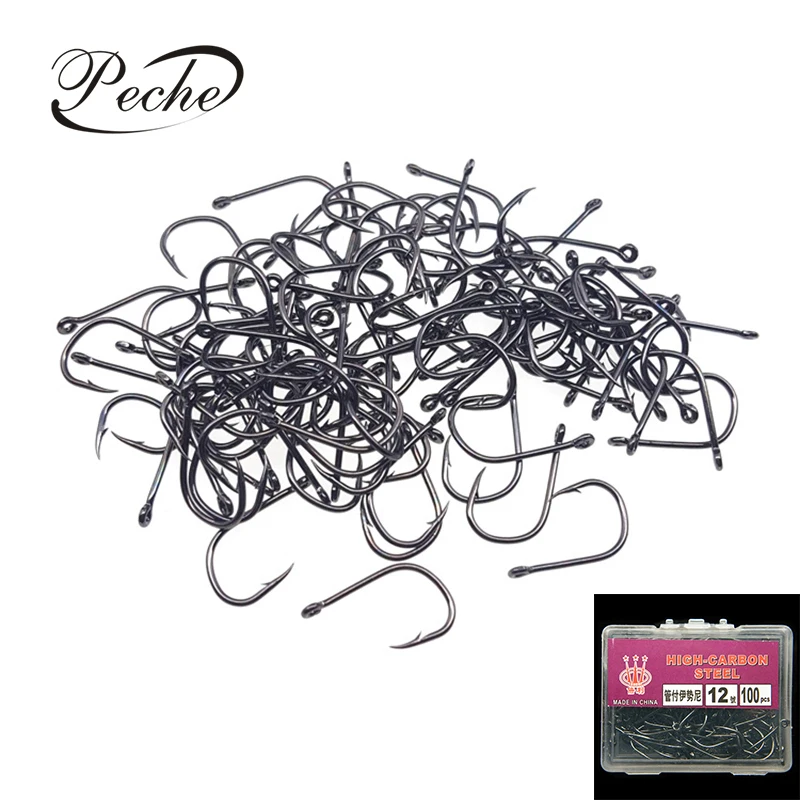 Peche 100 Pcs/Box Fishing Hooks High Carbon Steel Fishhooks Barbed Hook Carp Fishing With Boxes Pesca Accessories
Peche 100 Pcs/Box Fishing Hooks High Carbon Steel Fishhooks Barbed Hook Carp Fishing With Boxes Pesca Accessories