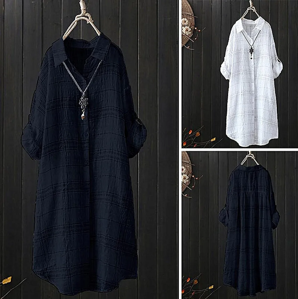 Women Casual Stripe Plaid Check Long Sleeves Shirt Tops Buttons Loose Blouse Summer Shirts Casual Blusas Mujer de Moda
Women Casual Stripe Plaid Check Long Sleeves Shirt Tops Buttons Loose Blouse Summer Shirts Casual Blusas Mujer de Moda