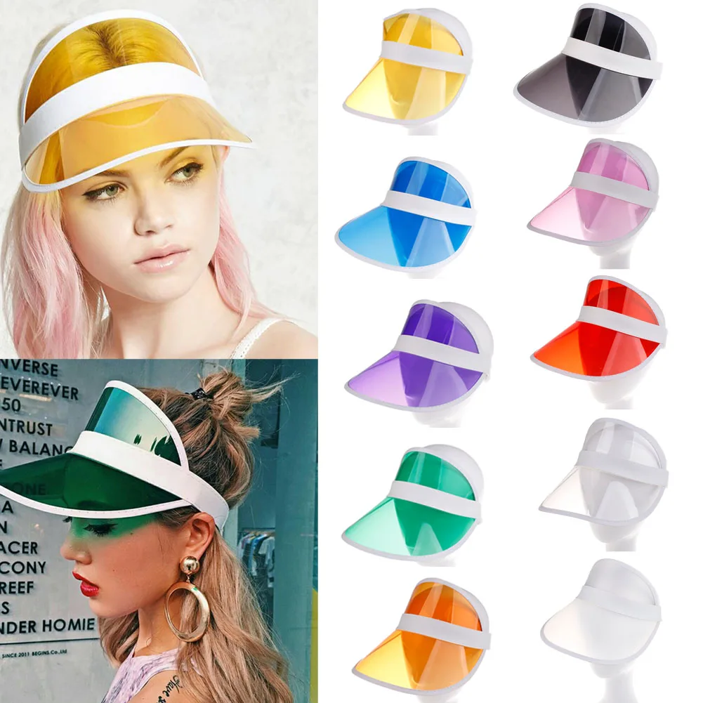 New Hot Women Man Transparent Summer Sun Visor Party Casual Clear Plastic Adult Sunscreen Cap Sunhat Unisex outdoor Hat
New Hot Women Man Transparent Summer Sun Visor Party Casual Clear Plastic Adult Sunscreen Cap Sunhat Unisex outdoor Hat
