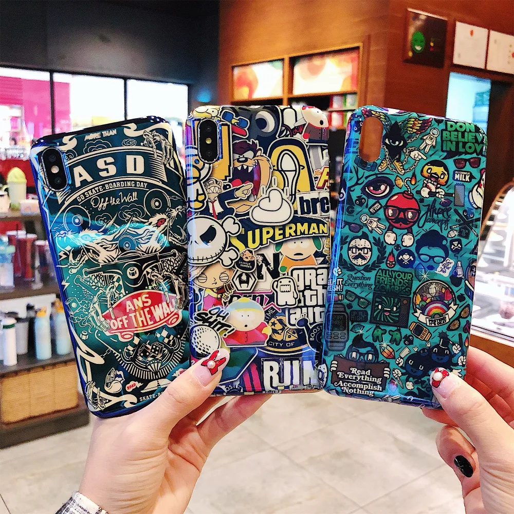 For iphone X XR XS MAX Cover For iphone 6S 6 7 8 Plus IMD Matte America Street Style Blue Light Graffiti Mobile Phone Case Cover
For iphone X XR XS MAX Cover For iphone 6S 6 7 8 Plus IMD Matte America Street Style Blue Light Graffiti Mobile Phone Case Cover