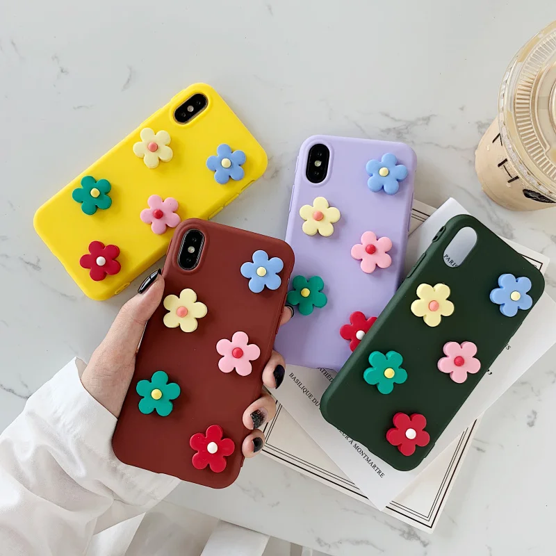 Candy color siliconePhone case For iphone 11 pro Max X XR XS MAX 3D stereoscopic Cute Floral Case For iphone 8 6 7 6S Plus TPU Back Cover
Candy color siliconePhone case For iphone 11 pro Max X XR XS MAX 3D stereoscopic Cute Floral Case For iphone 8 6 7 6S Plus TPU Back Cover