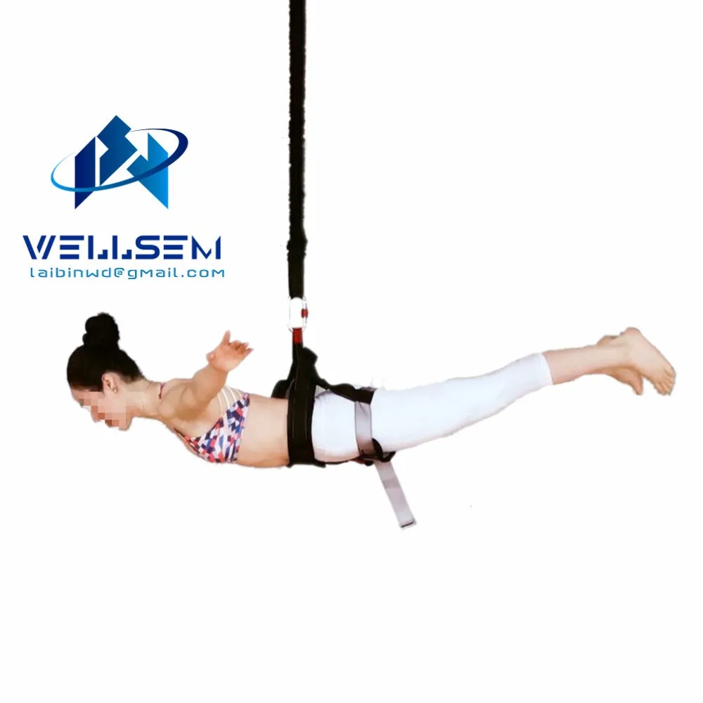 Image Wellsem New Arrival Bungee Dance Workout Fitness Aerial Anti gravity Yoga Resistance Band Home Gym Equipment