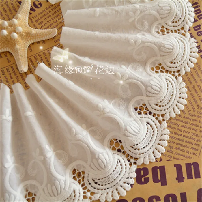 5Yard/lot Diy lace high lace trim cotton cloth embroidery lace decoration clothes accessories 13.5cm wide
5Yard/lot Diy lace high lace trim cotton cloth embroidery lace decoration clothes accessories 13.5cm wide