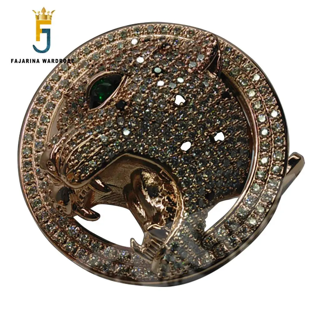 FAJARINA Unique Design Twelve Zodiac Tiger Head Pattern Buckles Luxurious Stainless Steel Crystal Diamond Belts Buckle BCK022
FAJARINA Unique Design Twelve Zodiac Tiger Head Pattern Buckles Luxurious Stainless Steel Crystal Diamond Belts Buckle BCK022
